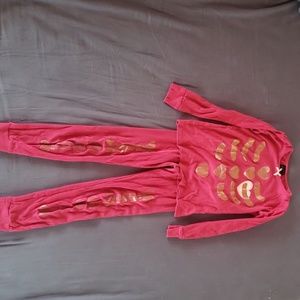 Girls Halloween skeleton pajamas